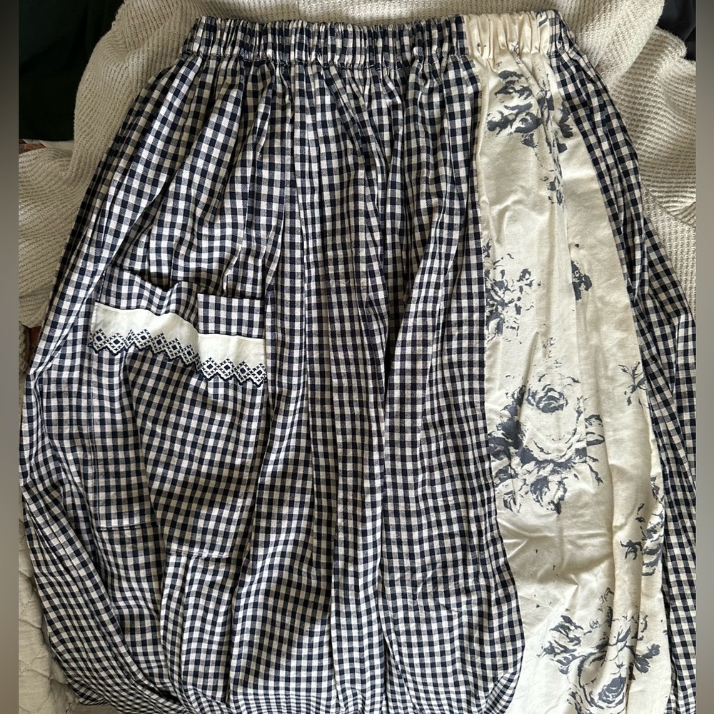 Rosa Blue Gingham Skirt Made in UK